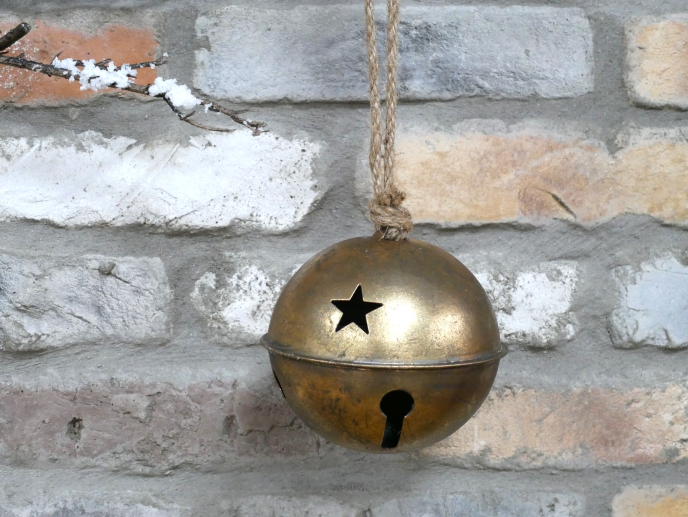 Dutch Imports Gold Round Hanging Bell