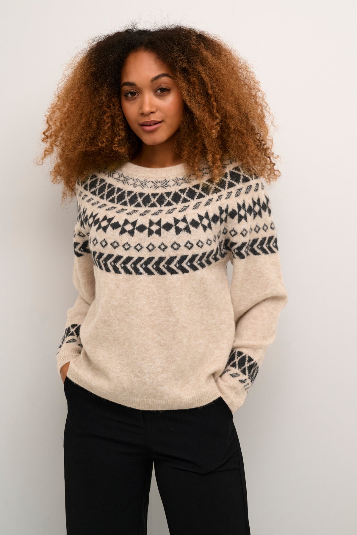 Cream CHERRIE Knitted Jumper - Beige