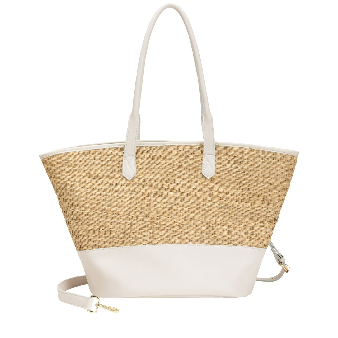 Every Other White Straw Large Shoulder Bag