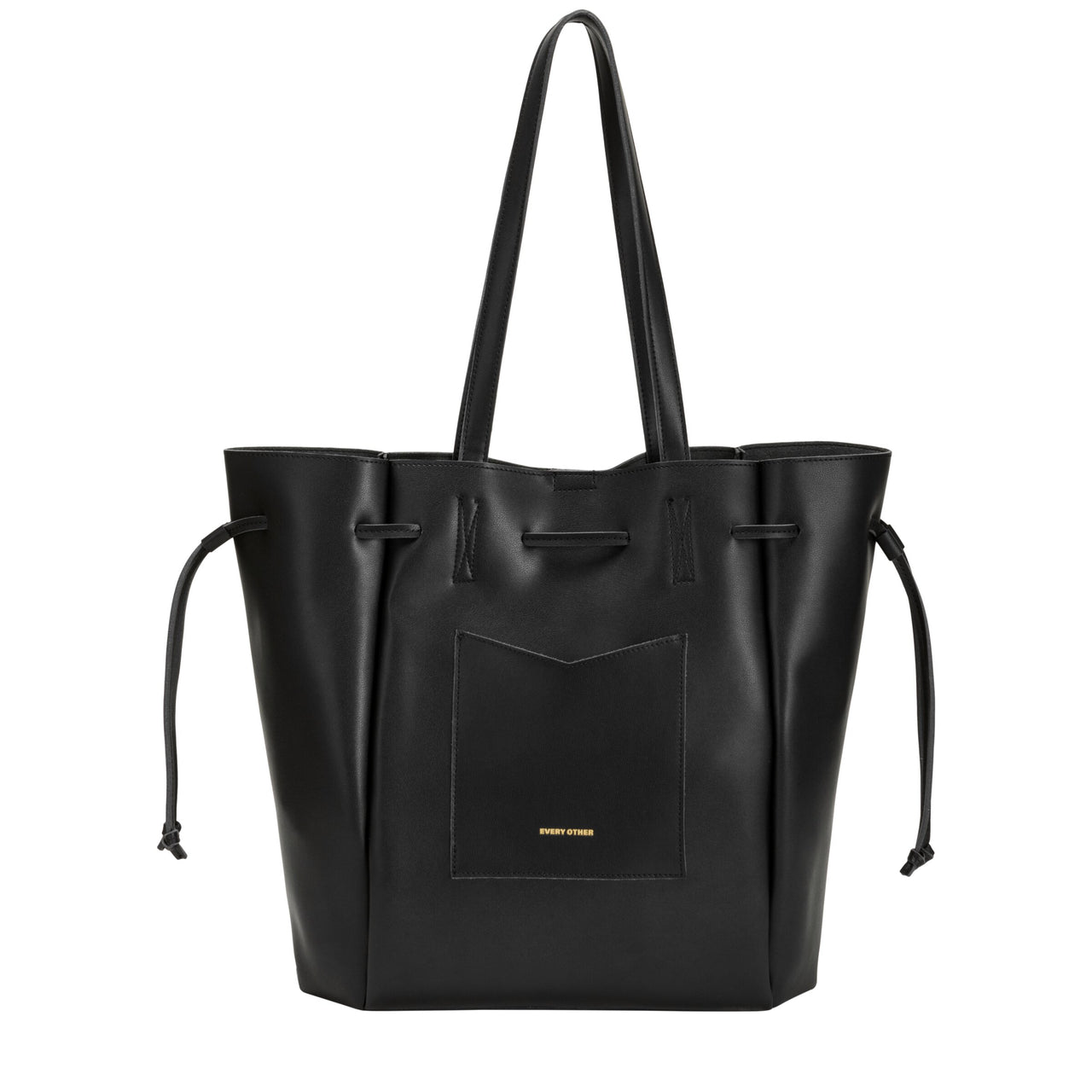 Every Other Black Draw Top Tote Bag