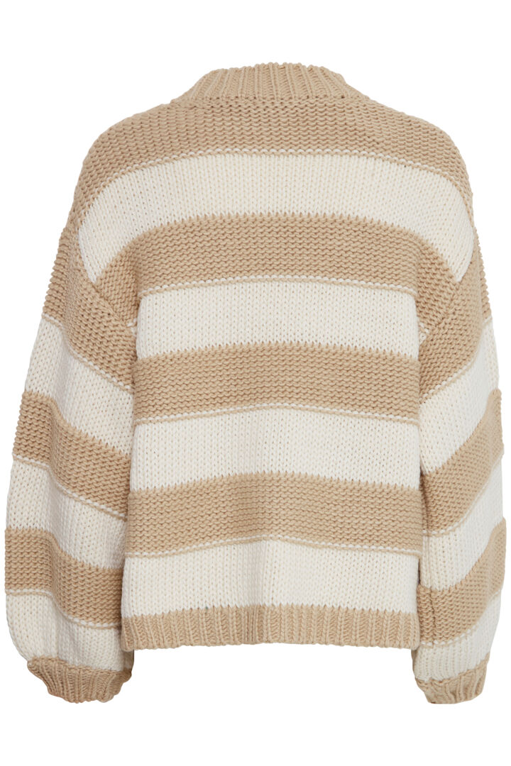 Beige clearance striped sweater