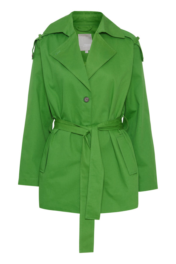 Long green clearance trench coat