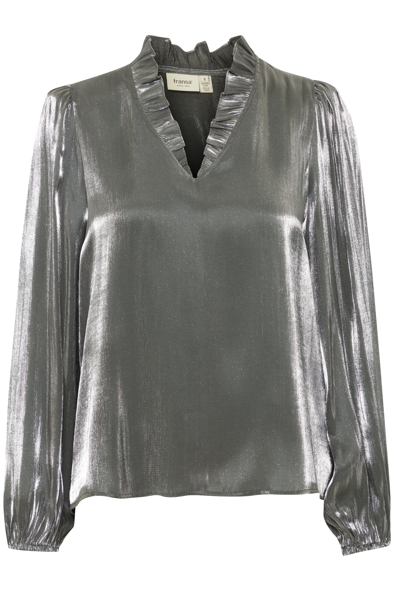 Fransa Yolanda Blouse Silver