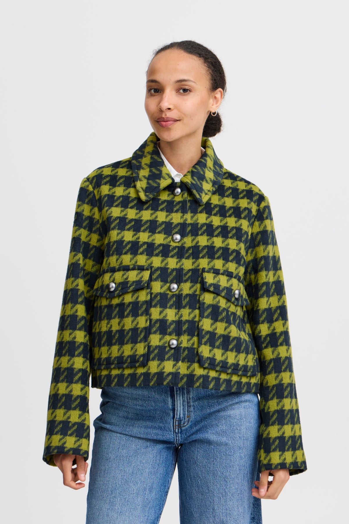 B Young CAYS Woven Jacket - Navy/Green