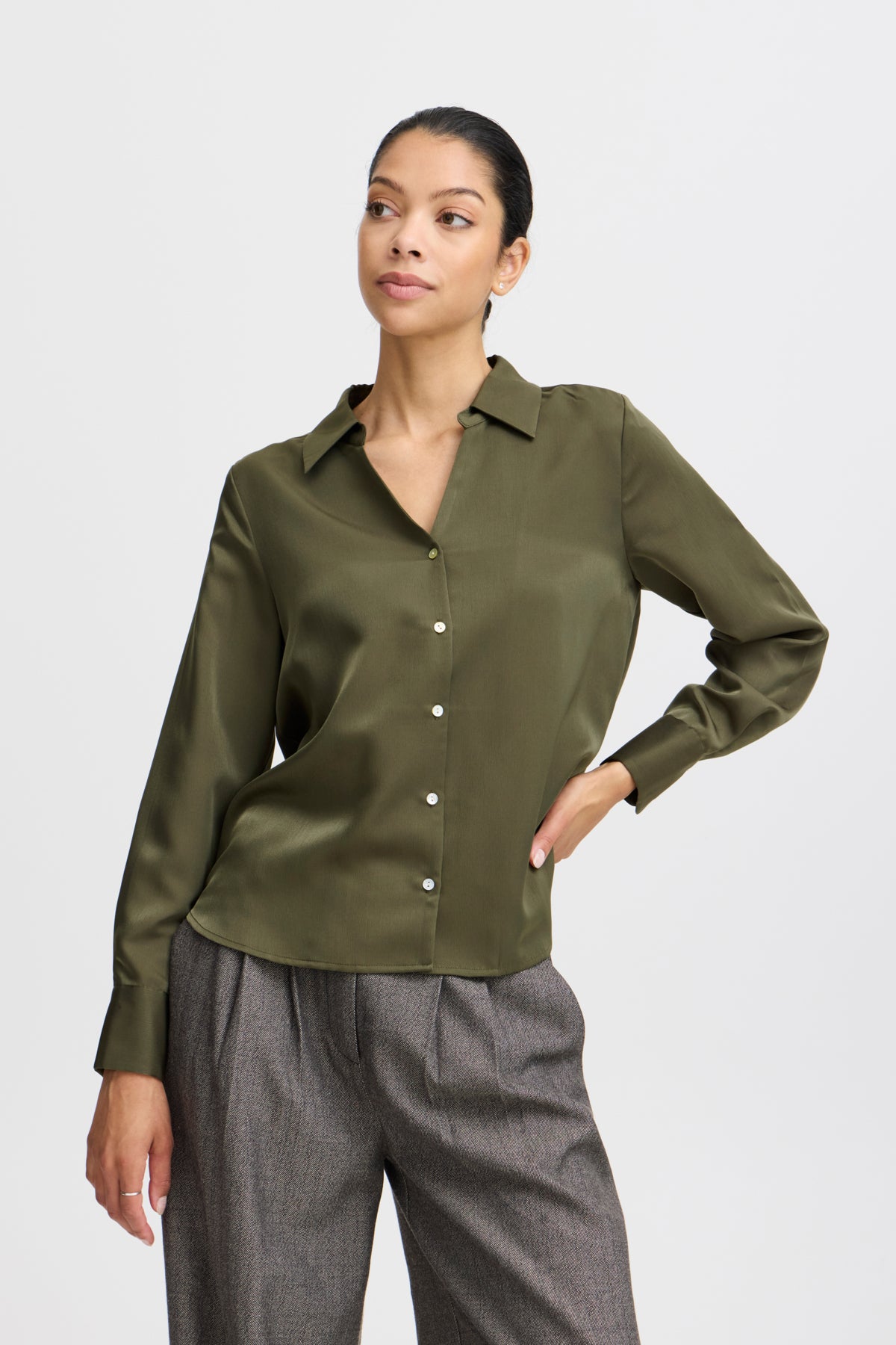 B Young DOLORA Woven Blouse - Olive Green