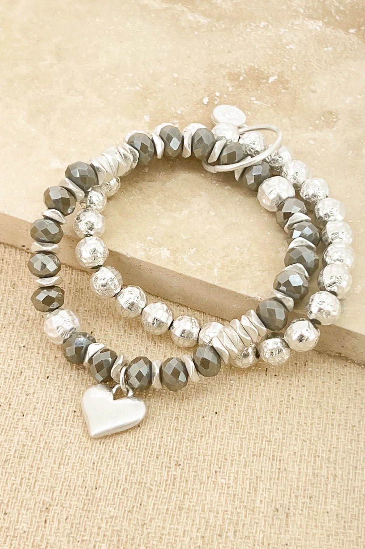 Grey hot sale beaded bracelet