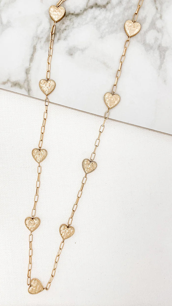 Envy Gold Long Heart Necklace