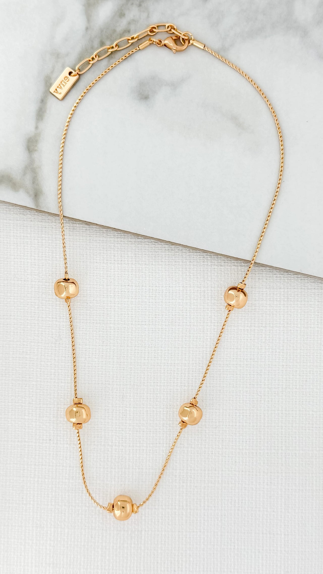 Envy Short Gold Ball Necklace