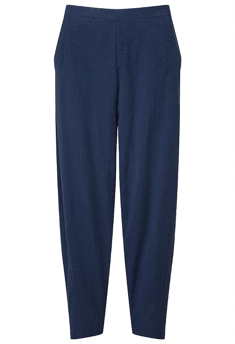 Adini Mabel Solid Organic Trousers - Soft Navy