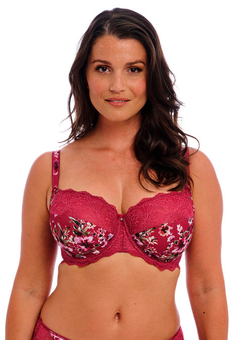 Fantasiel Lucia Uderwired Side Support Bra - Cherry