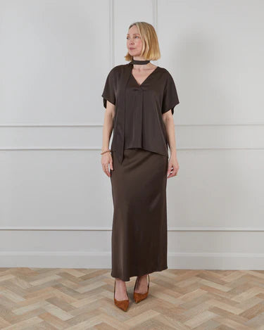 Chalk Maeve Skirt - Chocolate