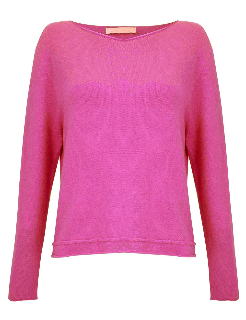 Amazing Woman Chloe Soft Roll Hem Jumper - Magenta