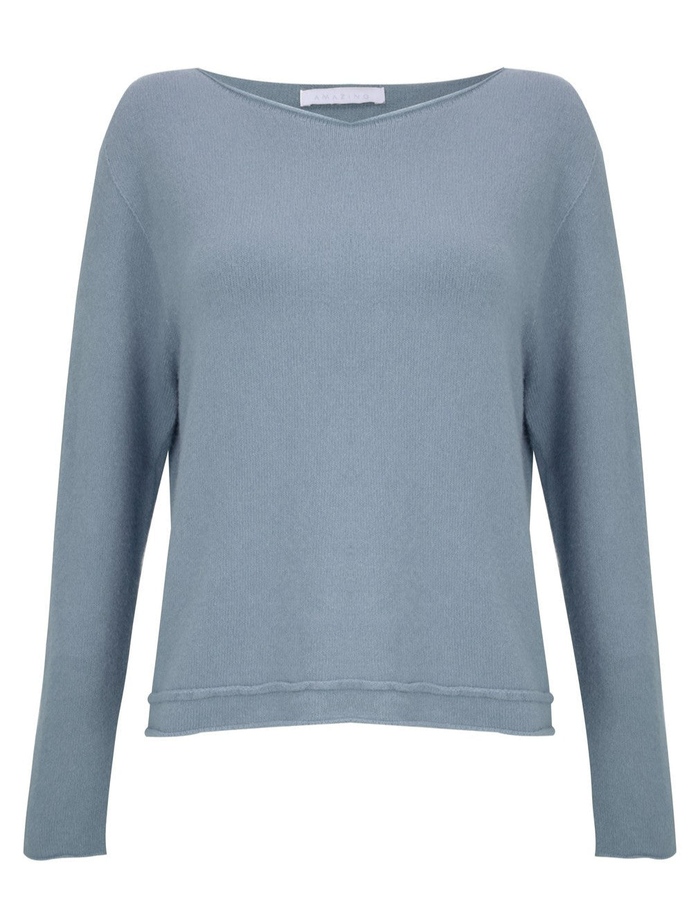 Amazing Woman Chloe Soft Roll Hem Jumper - Cloud