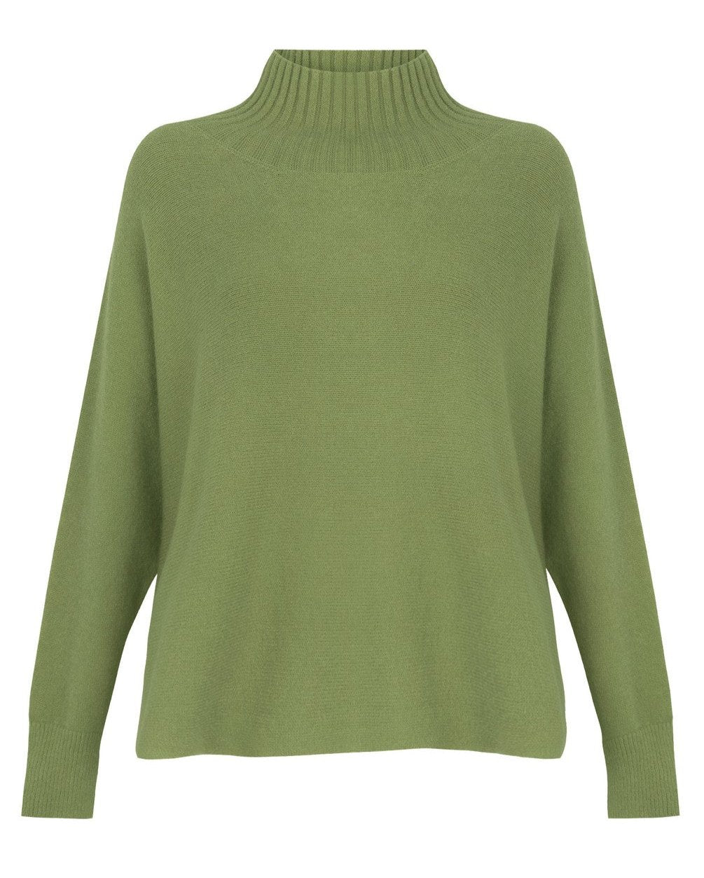 Amazing Woman Jolie Apple Green Boxy High Neck Knit