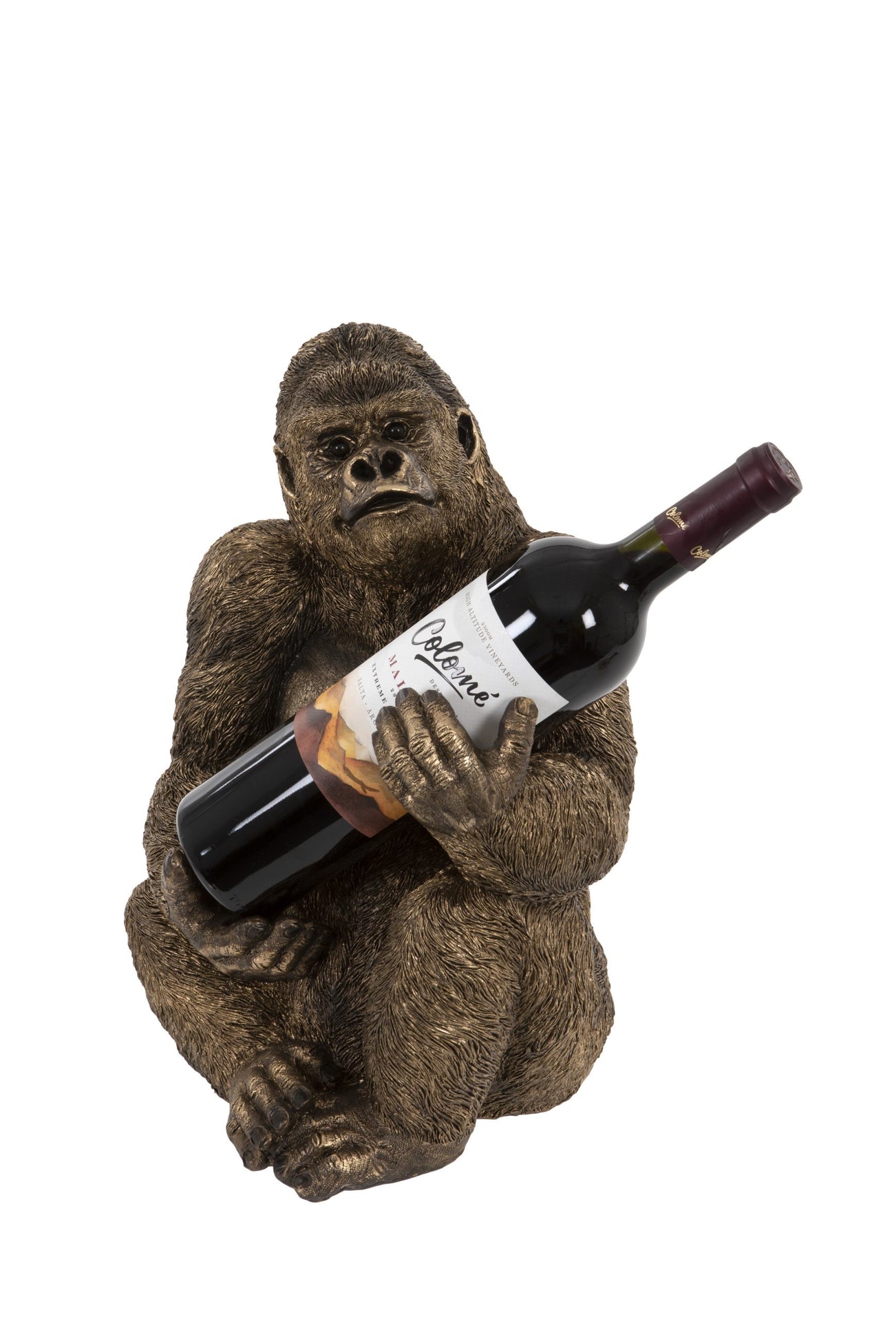 London Ornaments Polyresin Gorilla Wine Holder