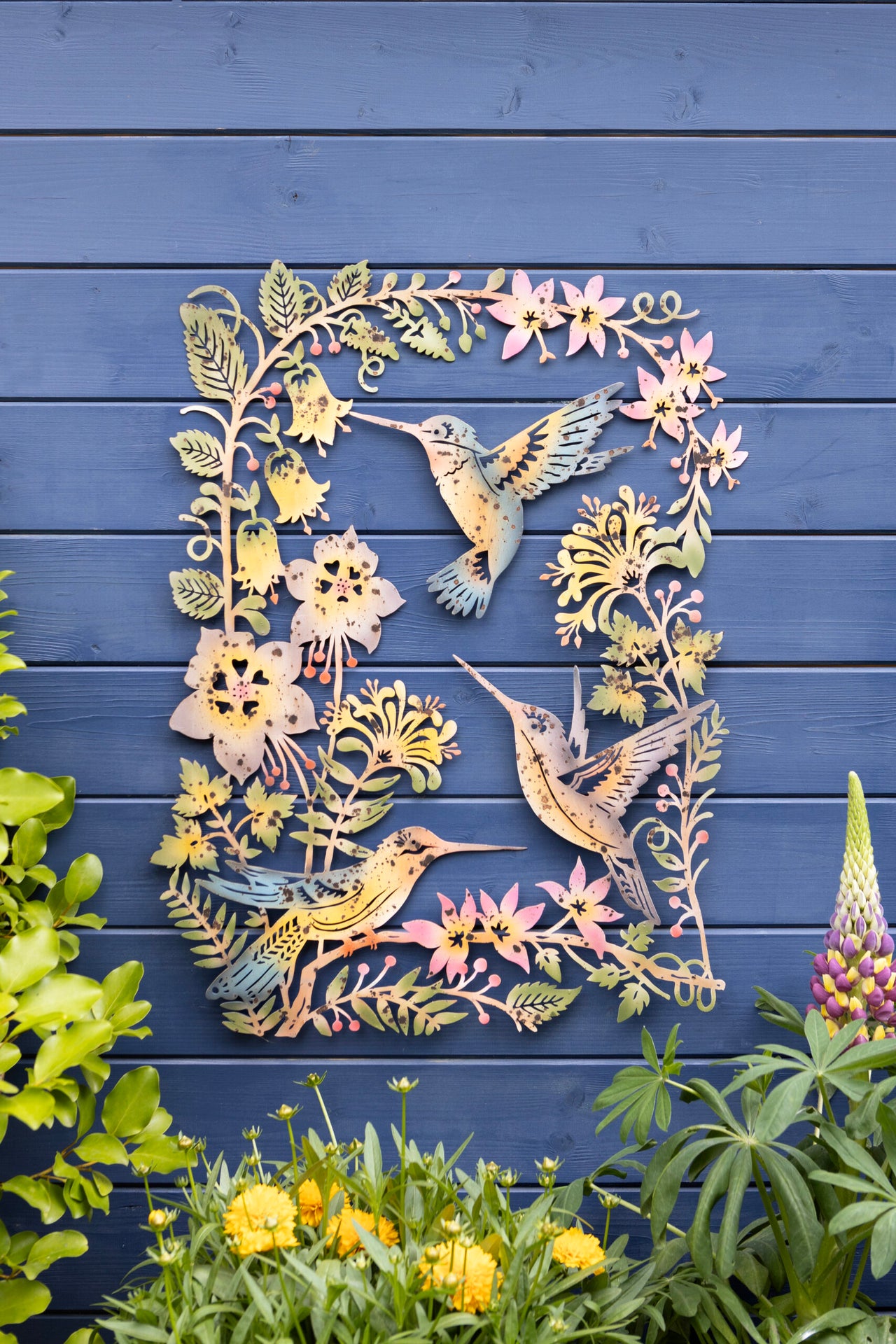 London Ornaments Triple Hummingbird Plaque