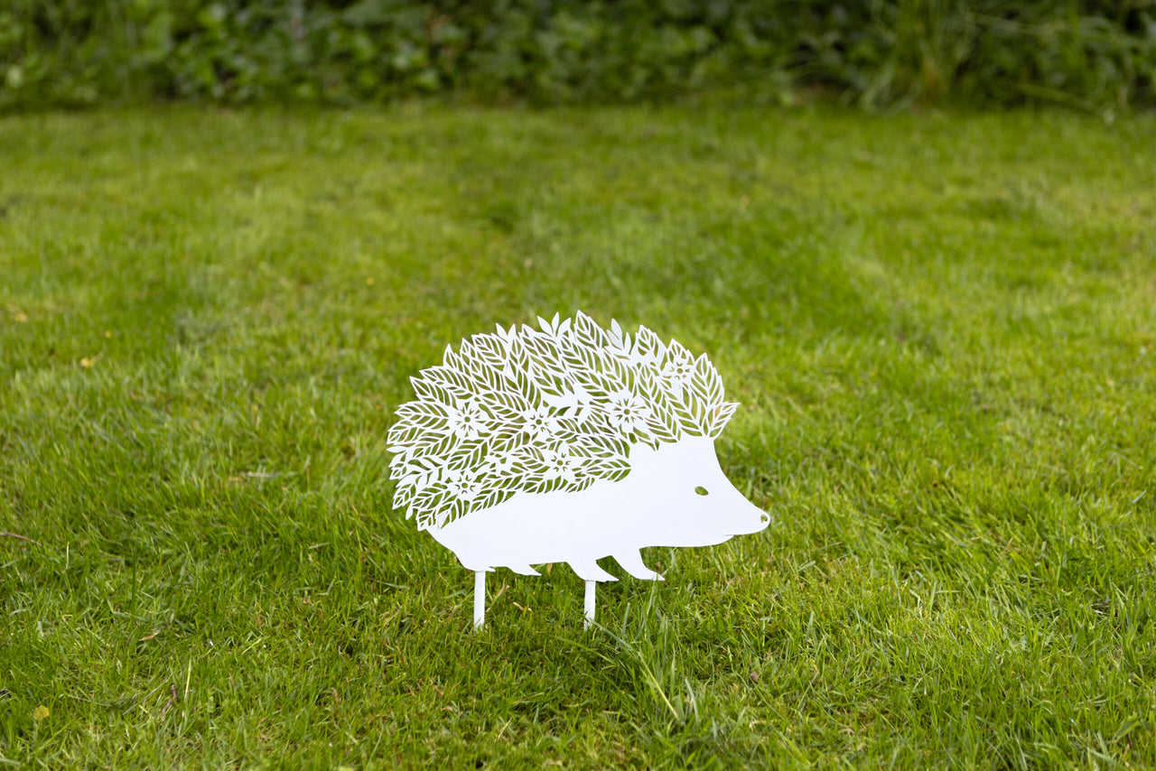 London Ornaments Floral Hedgehog Garden Ornament