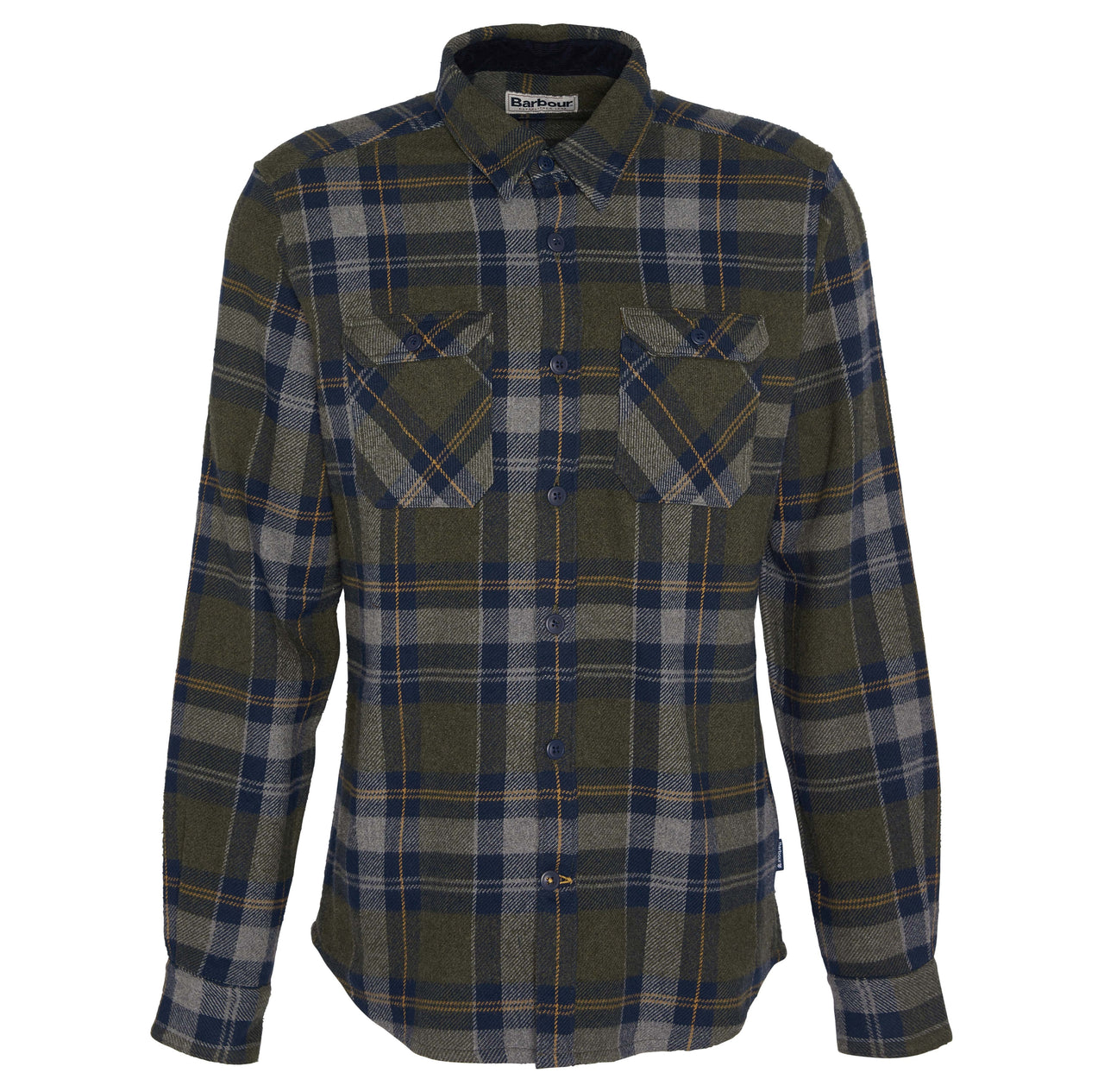 Barbour Snowcap Tailored Checked Shirt - Olive Marl