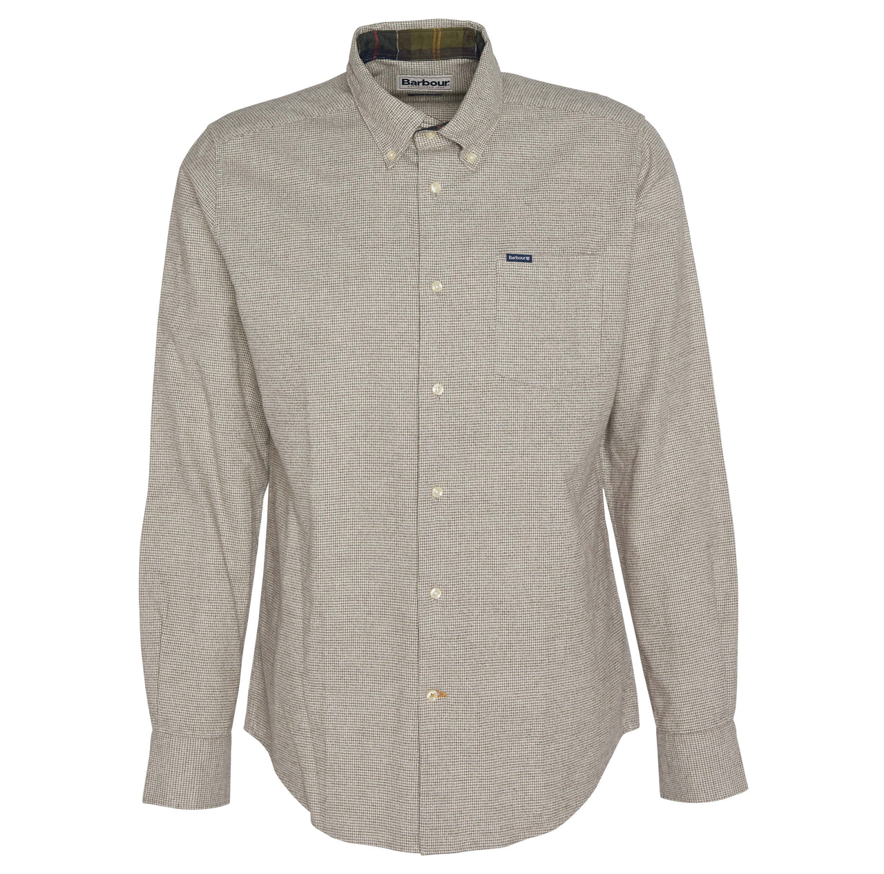 Barbour Turner Tailored Houndstooth Shirt - Olive