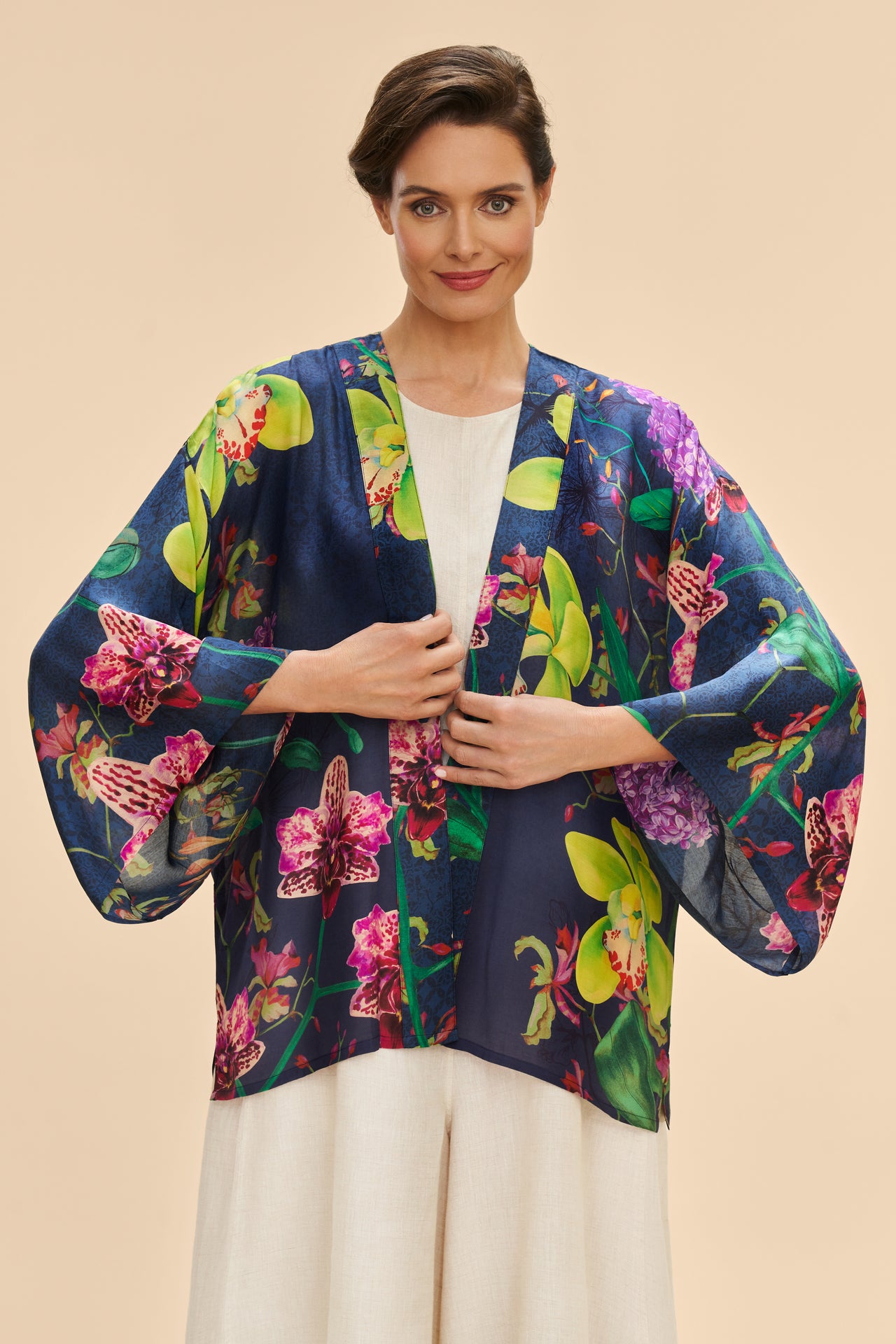 Powder Kimono Jacket - Exotic Evening