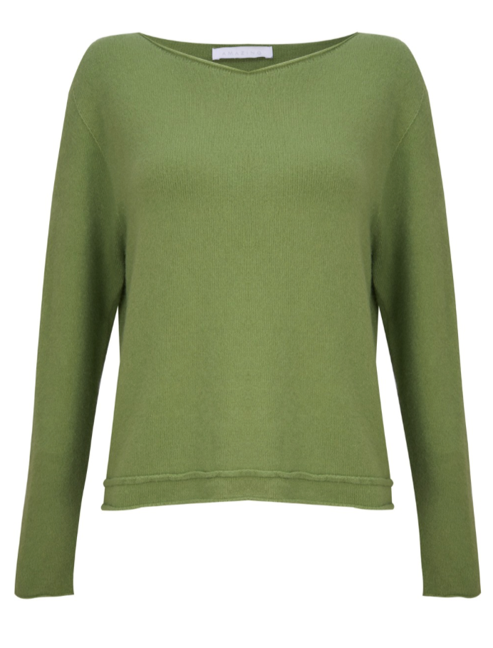 Amazing Woman Chloe Soft Roll Hem Jumper - Apple