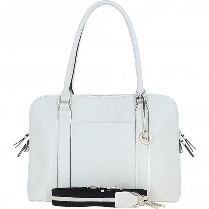 Ashwood White Leather Handbag