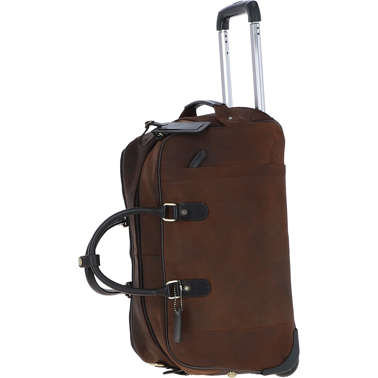 Ashwood Leather Adrian Duffle Trolley Bag - Brown