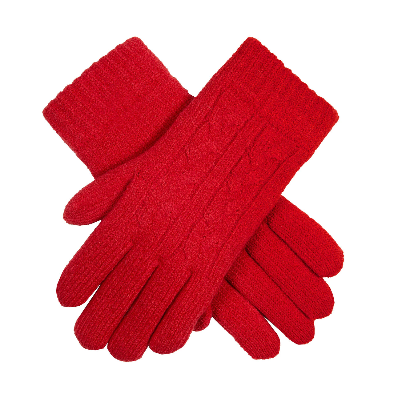 Dents Berry Cable Knit Gloves