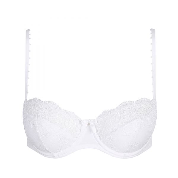 Marie Jo Pearl Moulded Balcony Bra with Seam in White