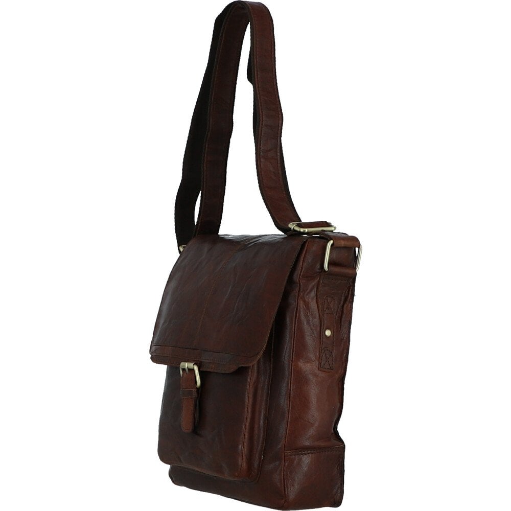 Ashwood Leather Battersea A4 Body Bag - Brandy