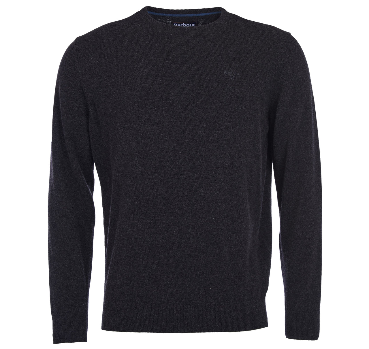 Barbour Essential Lambswool Crew Neck Jumper - Charcoal