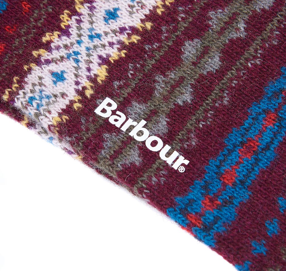 Barbour Boyd Socks - Burgundy Mix