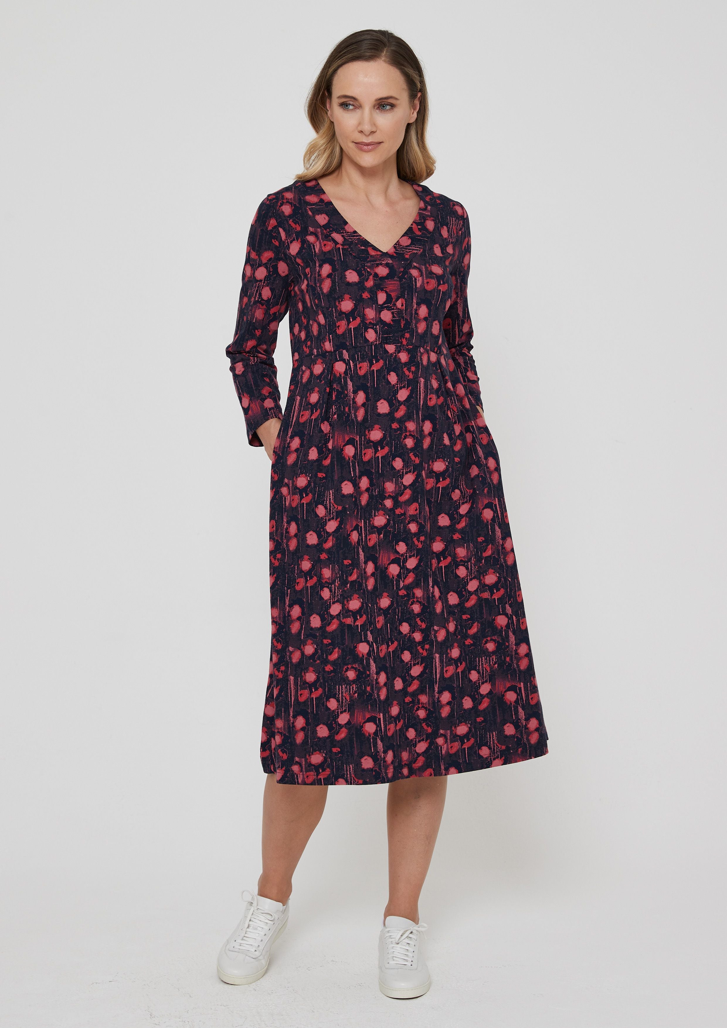 Adini Alina Winter Rain Navy/Rosewood Dress/Bodenhams