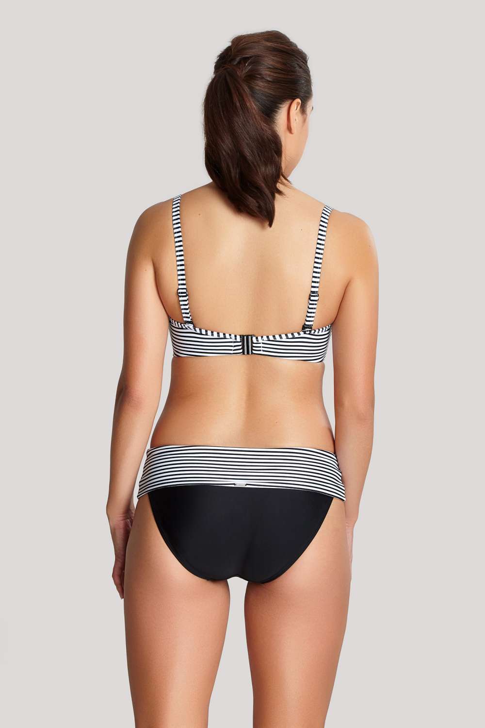 Striped bikini top on sale black and white