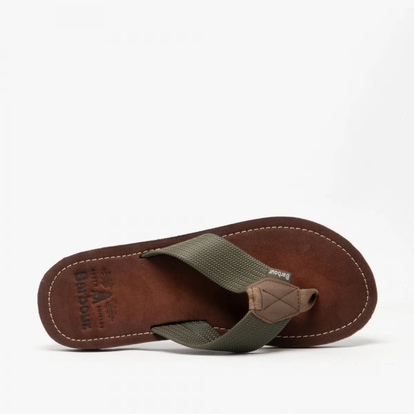 Barbour Toeman Olive Sandals Bodenhams