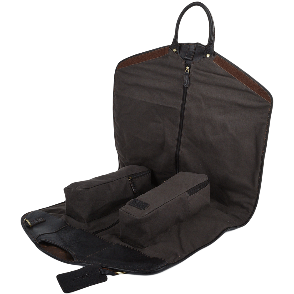 Ashwood Leather Westminster Harper Brown Folded Suit Carrier