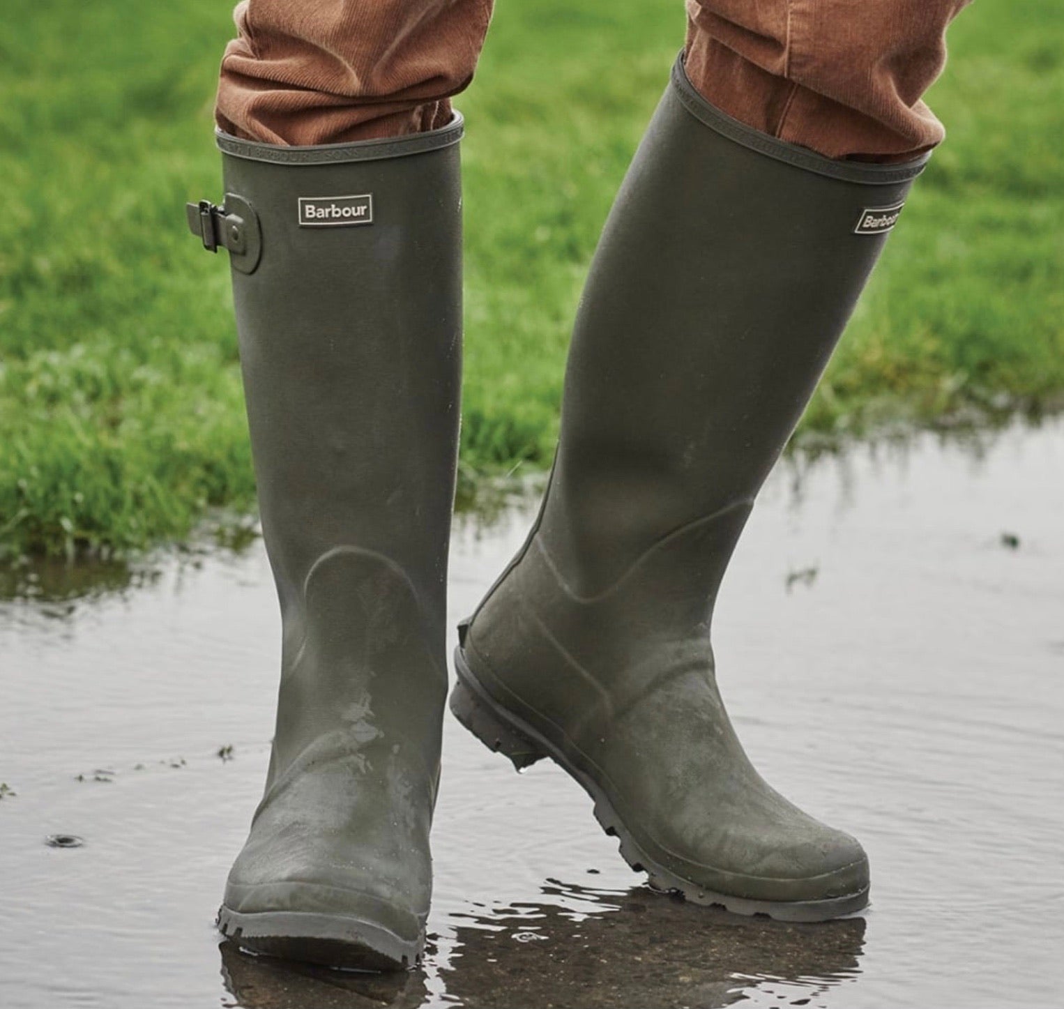 Barbour store wellingtons mens